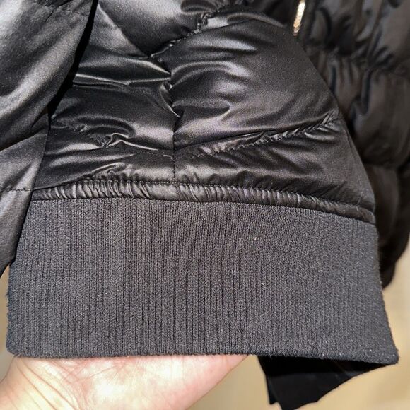 Athleta 1X Black Bomber Style Full Zip Puffer Winter Jacket - Picture 7 of 16